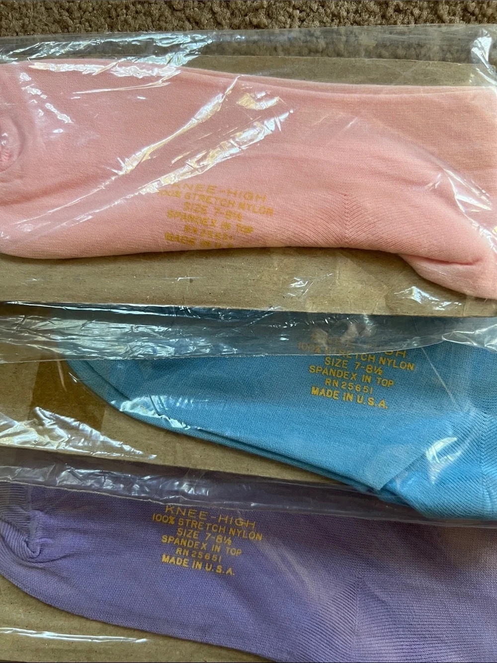 Vintage deadstock Lismore knee high hosiery